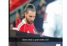 Erling Haaland ”skämtar” i riktning mot den tidigare lagkamraten Szoboszlai under Liverpool mot Barnsley