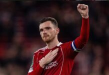 Andy Robertson går med på den nya klubben – bara timmar efter att Liverpools utträde tillkännagavs den