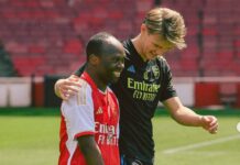 Arteta berömmer Arsenal efter att äntligen ha lyft Premier League-trofén ’Tack och lov att vi klarade det’
