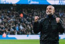 Manchester Citys tränare Pep Guardiola lämnar på söndag