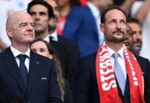 Norge – England! – Kvällens mest imponerande framträdande gjordes av kronprins Håkon Magnus