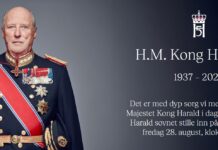 H.M. kung Harald V har avlidit