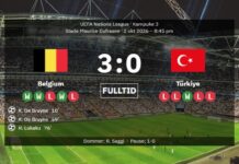 Kevin de Bruyne gjorde sitt 200:e mål i karriären och ledde Belgien förbi Turkiet