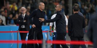 Massimiliano Allegri blev avstängd efter att ha fått rött rött mot Roma