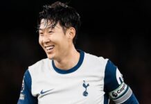 Tottenham-supportrarna är glada över att Son Heung-min gör mål i Sydkoreas fotbollshistoria